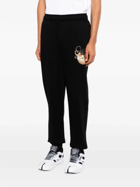 Pantaloni Melt cu imagine alergare negru