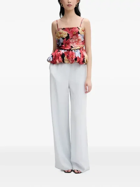 Top Gestuz cu model floral cu imagine roșu