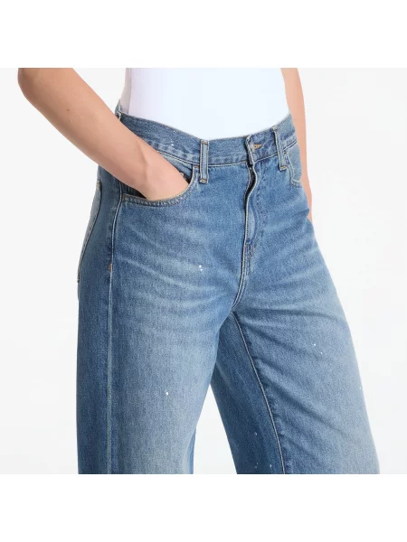 Nohavice Carhartt Wip modrá