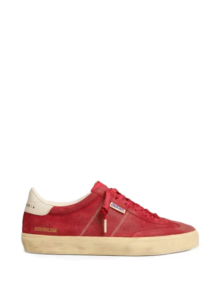 Sneakerși Golden Goose din piele de căprioară roșu
