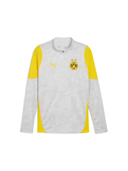 Bluza treningowa Borussia Dortmund z zamkiem srebrna