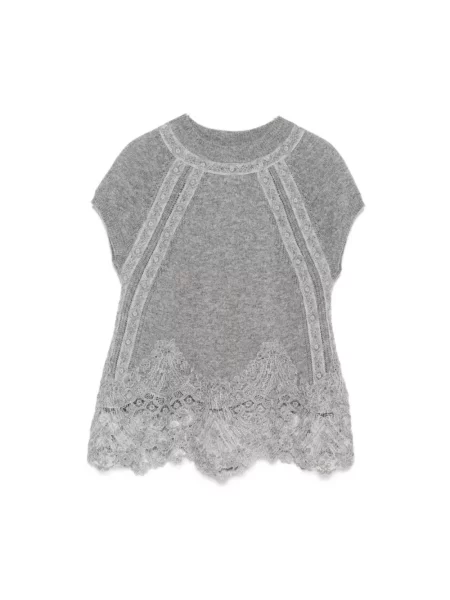 Sweter Ermanno Scervino z kaszmiru szary