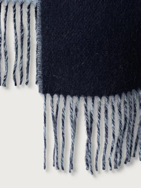 Tommy Hilfiger fular de damă din lână albastru