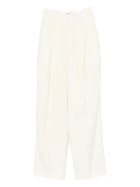 Pantaloni Aya Muse plisate alb