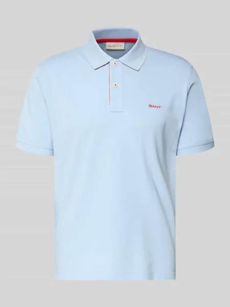 Koszulka polo o kroju regular fit z wyhaftowanym logo Gant granatowa