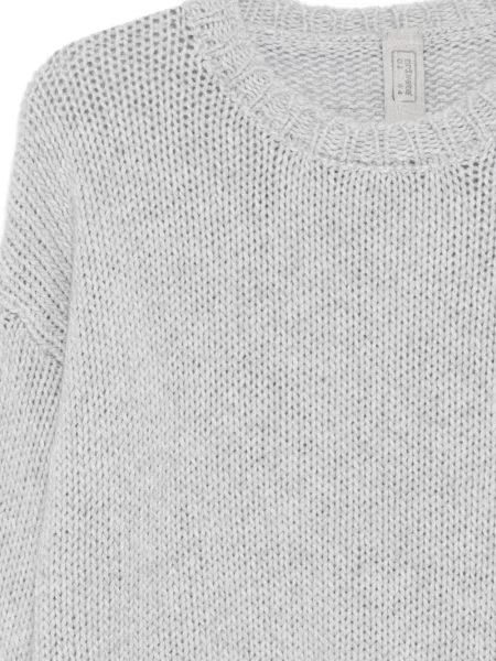 Megztas megztinis Private 0204 apvaliu kaklu pilka