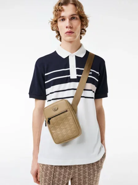Сумка через плечо Lacoste бежевая