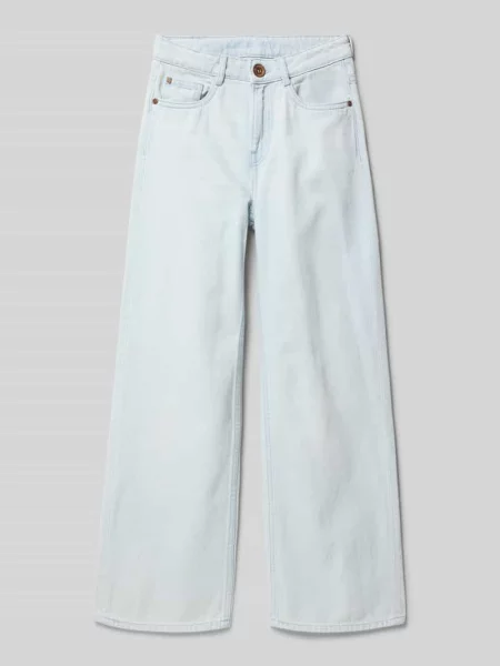 Jeansy o kroju straight fit z detalami z logo Garcia