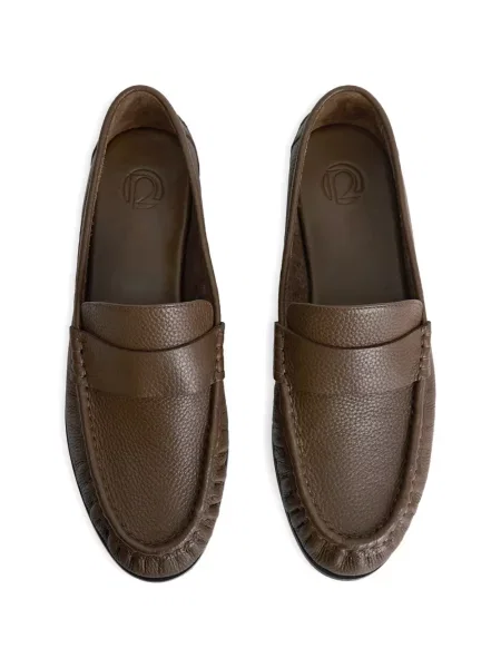 Pantofi loafer 12 Storeez din piele maro