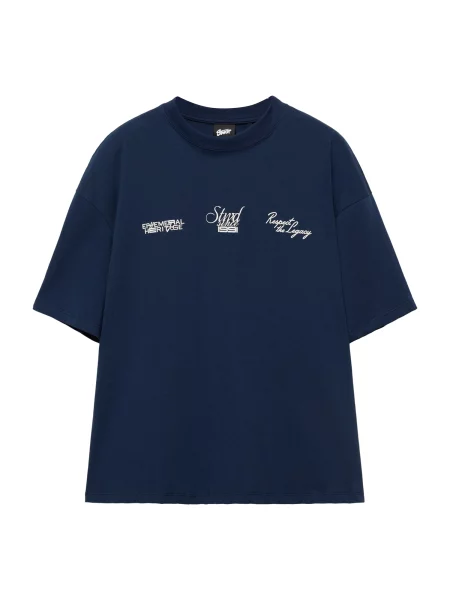 Pull&Bear Tricou STWD albastru marin alb