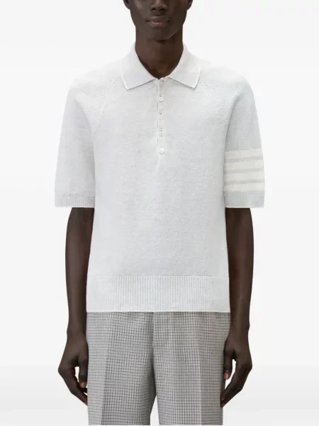 Tricou polo Thom Browne gri