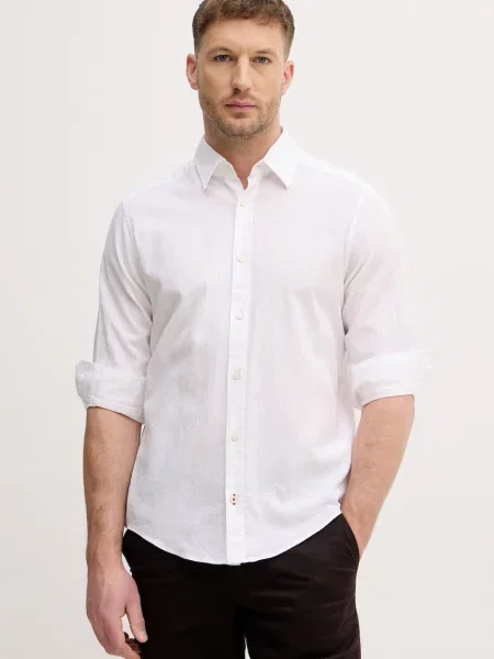 Joop! cămașă pentru bărbați din in alb