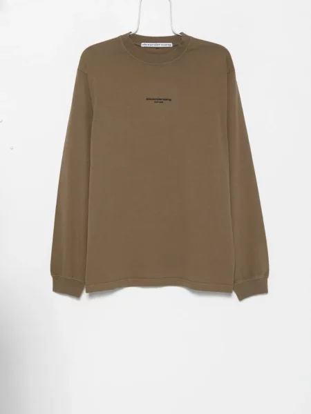 Lung tricou Alexander Wang cu autograf verde