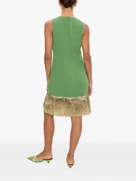 Rochie mini Simon Miller cu franjuri verde