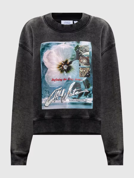 Світшот з принтом Off-white сірий