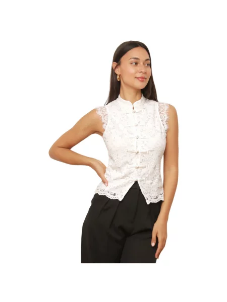 Top La Modeuse alb