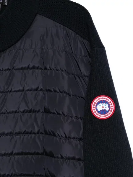 Geacă Canada Goose tricotate matlasată albastru