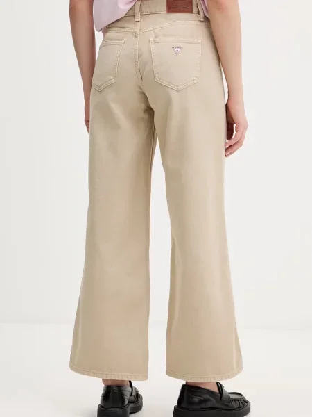 Guess Jeans jeansy wide leg beżowe