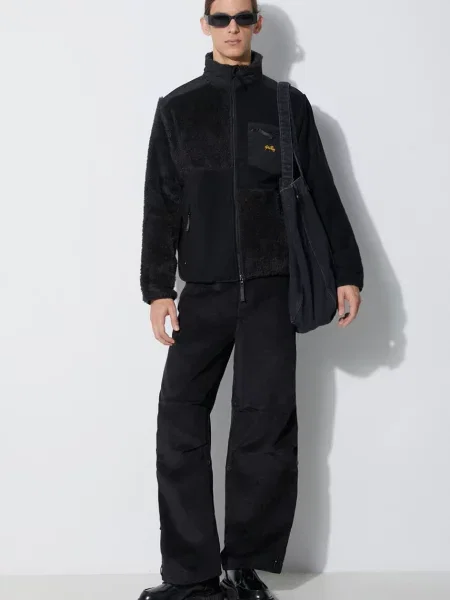 Μπλούζα Stan Ray PATCHWORK FLEECE JACKET μαύρο