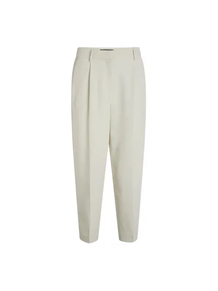 Spodnie Bruuns Bazaar z wysoką talią beżowe