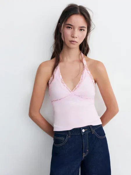 Pull&Bear Top ružová