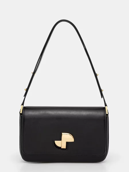 Geanta de piele Patou din piele negru