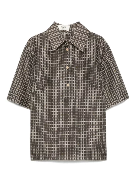 Bluză Fendi cu imagine maro
