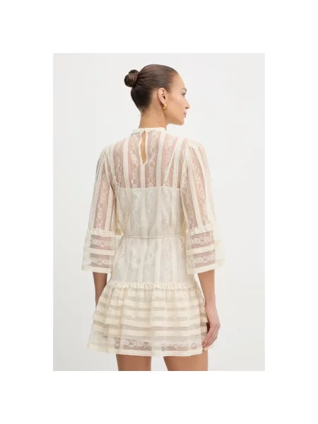 Twinset sukienka babydoll beżowa