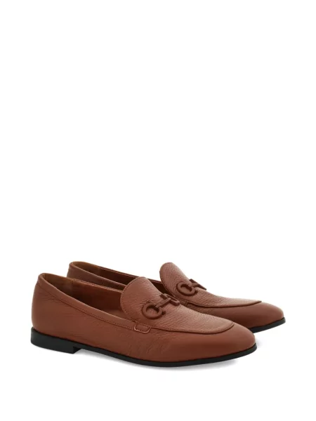 Pantofi loafer Ferragamo cu cataramă maro