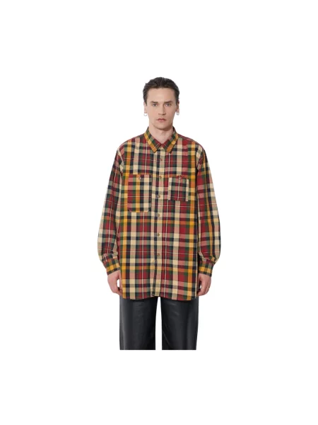 Engineered Garments koszula Work relaxed z kołnierzykiem klasycznym zielony