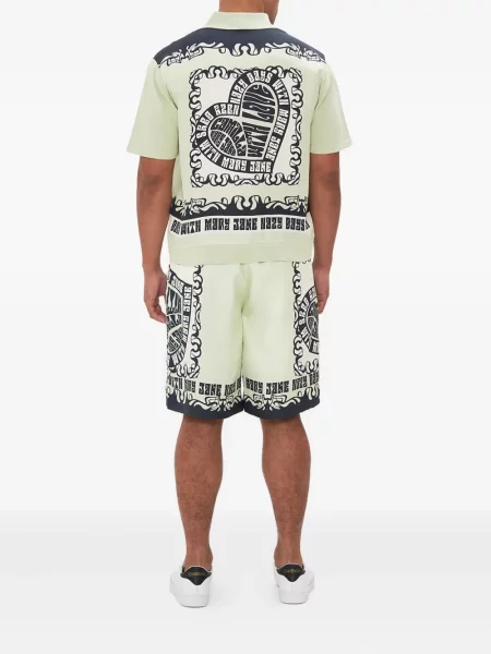 Pletená košile Camilla s potiskem zelená