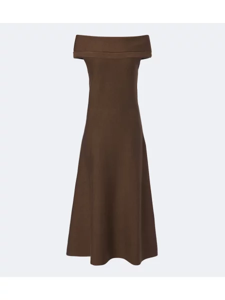 Rochie midi Simkhai de lână maro