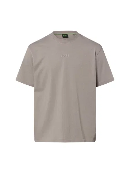 BOSS Green Koszulka Tee Mężczyźni jednolity S szary