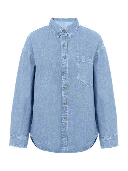 Imily Bela Bluză denim albastru