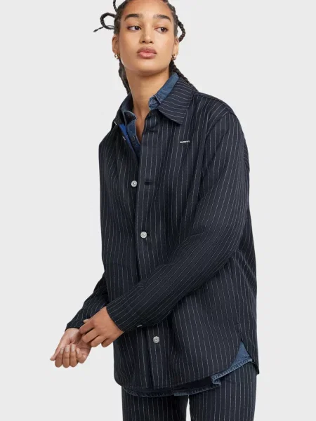 Смугаста сорочка G-star Raw синя