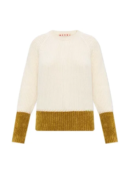 Sweter Marni wełniany biały
