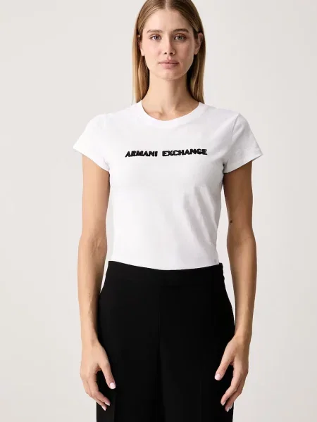 Armani Exchange tricou pentru femei din alb