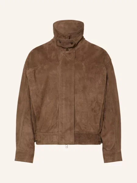 Reiss Kožená Bunda Cooper hnědá