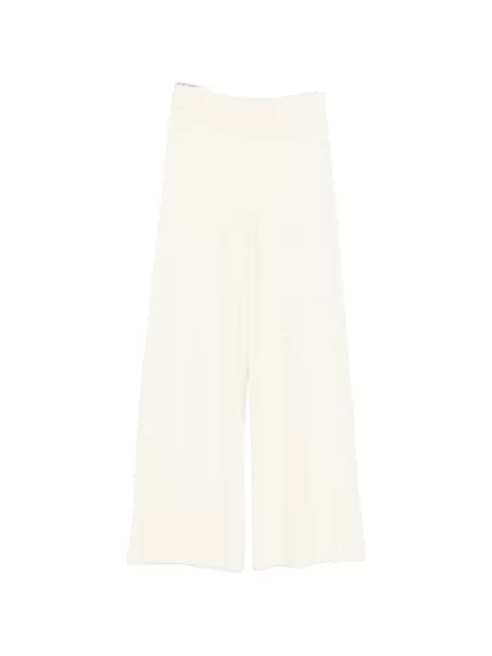 Pantaloni Sergio Moretti Firenze tricotate alb