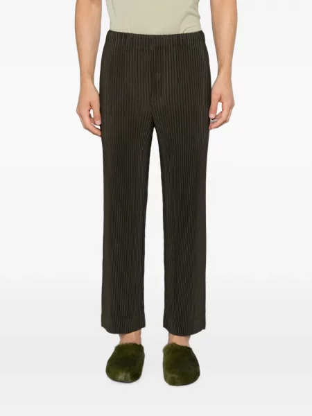 Pantaloni Homme Plisse Issey Miyake cu dungi maro