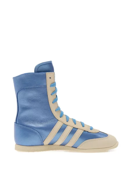 Sneakerși Adidas Gazelle din piele cu bretele albastru