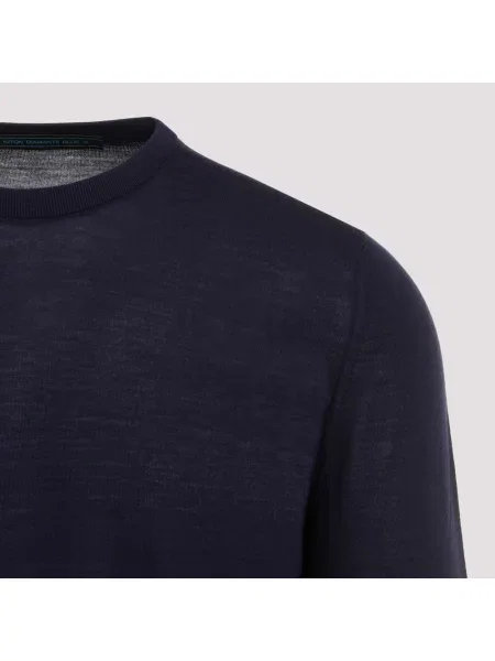 Sweter Kiton wełniany niebieski