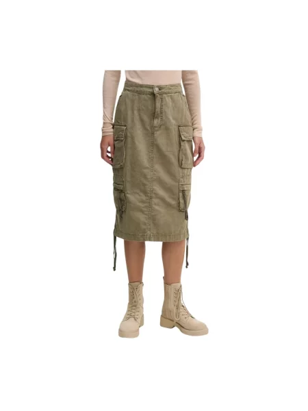 Spódnica midi Alpha Industries zielona