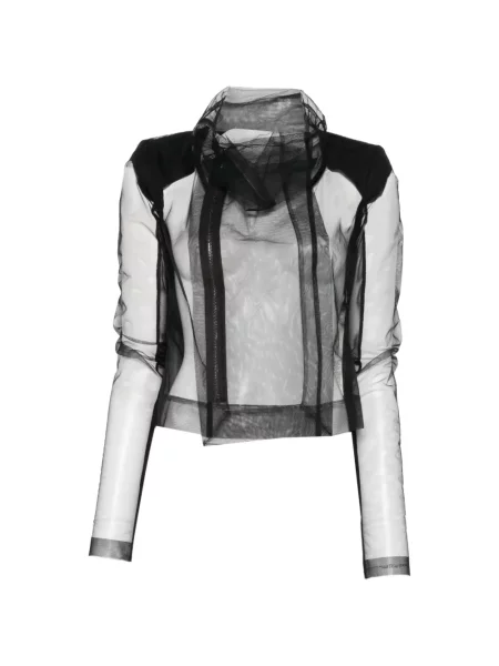 Geacă Rick Owens clasică lungă negru