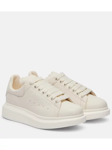 Sneakerși Mcqueen din piele alb