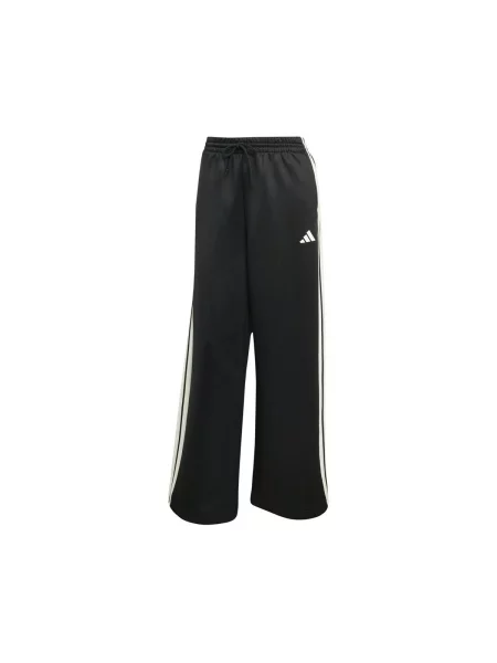 Pruhované běžecké tepláky Adidas černé