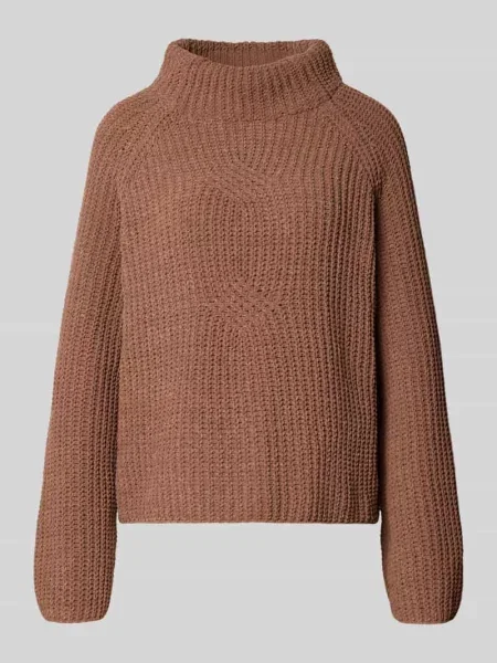 Sweter z dzianiny o kroju relaxed fit ze stójką Monari