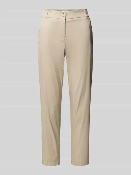 Spodnie materiałowe o kroju slim fit w skróconym kroju Christian Berg Woman