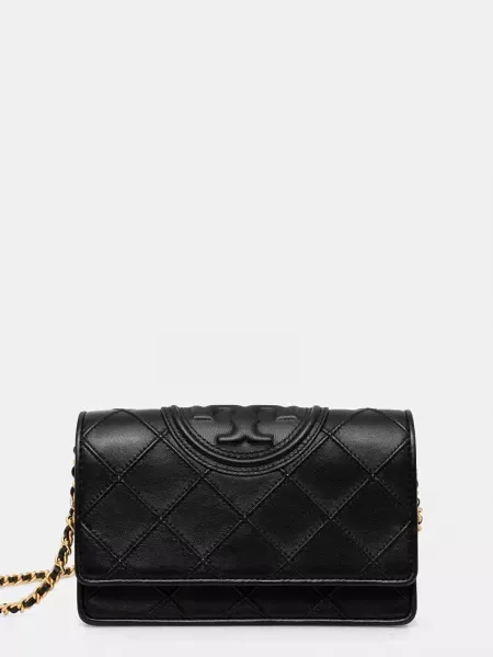 Geanta de piele Tory Burch din piele negru