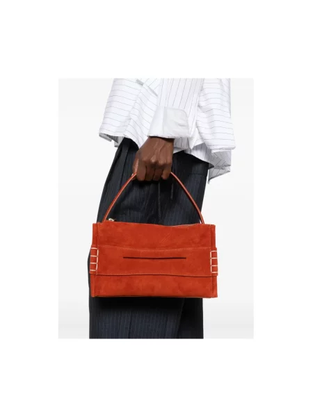 Loafersy Jw Anderson zamszowe pomarańczowe